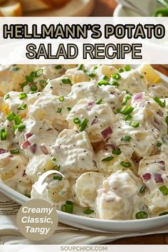 Hellmann’s Potato Salad Recipe Mayonnaise Potato Salad Recipe, Mayo Based Potato Salad, Helmand Potato Salad, Potato Salad With Mayonnaise, Hellmans Potato Salad Recipe, American Potato Salad Recipe, Recipes With Mayonnaise Dinners, Potato Salad Recipe Classic, Potato Salad Dressing Recipe Mayonnaise