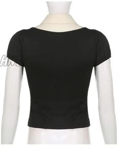 Brand Name: HnewlyStyle: Y2KCN: GuangdongClothing Length: Super-shortDecoration: Hollow OutElasticity: Slight StrechSleeve Style: Flare SleeveFabric Type: KnittedMaterial: nylonMaterial: ViscosePattern Type: SolidSleeve Length(cm): FullFit: Fits smaller than usual. Please check this store's sizing infoPattern Them: Classic StyleTops Type: TeesSeason: SummerItem Type: TopsGender: WOMENCollar: O-NeckFit Type: skinnyColor: Skin BlackSeason: Summer? Crop Top And Sweatpants, Trendy Summer Fits, Cargo Pants Streetwear, Beach Crop Tops, Casual Harajuku, White Vintage Dress, Sweet T, Christmas Party Dress, Straight Trousers