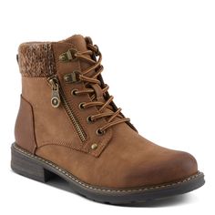 LIGHT BROWN Outdoor Look, Brown Boots Women, Spring Step Shoes, Zipper Heels, Rugged Style, Collar Designs, Boots Women, Shoe Size Chart, Knit Collar