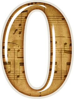 the letter o is made up of musical notes