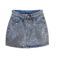 Introducing the 2023 Summer Collection a dazzling crystal-embellished mini denim skirt. a luxe throwback to the Y2K era with a modern twist!Why You'll Fall In LoveThis unique piece of denim artistry is a masterful combination of the millennium's legendary fashion sense and the must-have trends of today. Its mid-waist design and zipper & button closure promise maximum comfort and a perfect fit. while its plethora of crystals add a touch of luxury and sparkle to your wardrobe.Unmissable Highlights Denim Skirts Online, Womens Denim Skirts, Mini Denim Skirt, Embellished Denim, Dressy Outfits, Look Chic, Denim Fabric, Fashion Sense, Unique Fashion