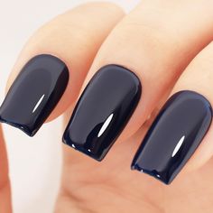 PRICES MAY VARY. 💅Dark Midnight Blue Gel Nail Polish: new style gel nail polish,easy to diy nail art.Dark blue gel polish is an ESSENTIAL for everyone! 💖Environmental & Healthy: 13 Toxin Free Ingredient makes it healthy and low odor. No harsh ingredients or adhesives that lead to damaged nails. 🤳Easy Application and Good Tenacity. With proper application, last at least 21 Days. 🎨Speed Curing with LED Nail Lamp: The gel nail polish kit need to be cured under LED light. Base and Top coat requi Midnight Blue Nail Polish, Dark Navy Nails, Blue Black Nails, Midnight Blue Nails, Sparkly Black Nails, Dark Blue Nail Polish, Blue Gel Polish, Rounded Acrylic Nails, Blue Matte Nails