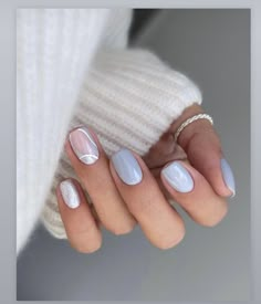 Cute Valentine’s Day Nails Short, Baby Blue Nails, October Nails