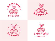 four logos for sapphic project