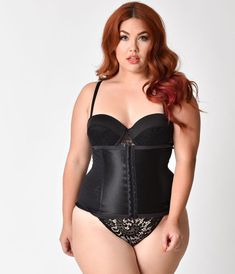 It's all the smoothing splendor you'll ever need, dames! Fresh from Unique Vintage, this heavy duty plus size waist cincher is crafted in stretch power mesh that holds you in and smooths curves flawlessly. Your perfect Pin-up companion! Available in sizes XS-4X while supplies last.Lingerie Shown Sold Separately. 1950s Lingerie, Figure Fashion, Vintage Plus Size, Curve Fashion, Plus Size Vintage, Plus Size Black, Waist Cincher, Vintage Lingerie, Plus Size Lingerie