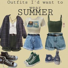 Retro Aesthetic Outfit Ideas Summer, Outfit Ideas 80s Style Retro, Womans 90s Outfits, High Rise Shorts Outfit Summer, 80s Outfits For Summer, 90s Aesthetic Outfit Summer, Indie Aesthetic Fashion Summer, 80s Outfits Stranger Things Summer, Summer Bookworm Outfits