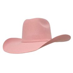 Get ready to make a statement that speaks volumes about your style, sophistication, and love for authentic American fashion! This Cashmere Wool Blend Cowboy Hat is a timeless blend of luxury and Western style! And did we mention the lifetime quality warranty? Material: Cashmere Wool Blend Brim size: 4-1/4" Crown size: 5" Sweatband embossed Color: Pink A shipping charge of $16.00 covers the special packaging and freight to ensure safe arrival of your cowboy hat. Colored Cowboy Hats, Fitted Pink Hat For Rodeo, Pink Fitted Hat For Rodeo, Fitted Pink Hat For Country Events, Classic Pink Wide Brim Hat, Classic Pink Hat With Curved Brim, Fitted Western Pink Hat, Fitted Pink Brimmed Fedora, Pink Fitted Brimmed Fedora