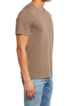 Classic, comfortable and easy to wear, this staple cotton T-shirt looks great on its own and makes an ideal layer when the weather cools. 27 1/2" length (size Medium) Crewneck Short sleeves 100% cotton Hand wash, dry flat Imported Men's Clothing Cotton T Shirt, Men's Clothing, White Undershirt, Looks Great, Cotton Tshirt, Hand Wash, Short Sleeves, Nordstrom, Crew Neck