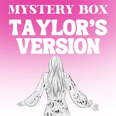 the mystery box for taylor's version is shown in pink and white with an image of