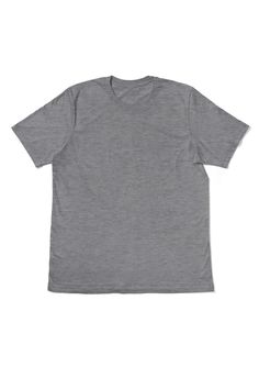 Men's Athletic Gray Heather Short Sleeve Crew Neck T-Shirt - Perfect TShirt Co Athletic Heather Cotton Crew Neck T-shirt, Heather Cotton Crew Neck T-shirt, Gray Plain Crew Neck T-shirt, Gray Relaxed Fit Plain T-shirt, Athletic Heather Cotton T-shirt With Crew Neck, Gray Cotton Crew Neck T-shirt, Gray Pre-shrunk Crew Neck T-shirt, Dark Heather Cotton Crew Neck Top, Gray Tri-blend Cotton T-shirt