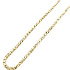 Handcrafted with precise detail, high quality, Box Chain. Available in a variety of widths and lengths- weight (grams) is provided once options are chosen. 100% 14K Gold. -14K Yellow Gold (For reference: Images are 3 millimeter, 20 inch, 14K Box Chain) Yellow Gold Round Chain Necklace With Box Chain, 14k Yellow Gold Box Chain Necklace, Yellow Gold Rectangular Box Chain Necklace, Rectangular Yellow Gold Box Chain Necklace, Yellow Gold Plated Box Chain Necklace, Yellow Gold-plated Box Chain Necklace, Formal Yellow Gold Box Chain Necklace, Luxury Jewelry With Rolo Chain, Reference Images