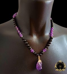 Bohemian Man, Bohemian Men, Man Necklace, Raw Amethyst, Gemstone Beaded Necklace, Necklace Boho, Amethyst Pendant, Jewelry Projects, Boho Necklace