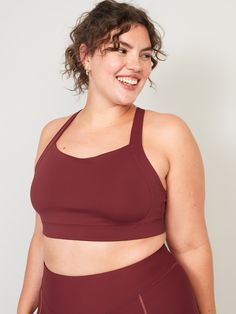 Power up in our PowerSoft sports bra -- light compression fabric meets a ridiculously smooth, peachy-soft feel Wide, adjustable shoulder straps cross in back to form keyhole cutout.  Elasticized banded hem, with Old Navy Active reflective logo on bac Sporty Strappy Sports Bra With Adjustable Straps, Sporty Strappy Activewear With Built-in Padding, Full Coverage Sports Bra With Adjustable Straps For Gym, Sporty Full Coverage Sports Bra With Adjustable Straps, Sporty Sports Bra With Adjustable Straps, Full Coverage Sports Bra With Adjustable Straps For Workout, Racerback Sports Bra With Adjustable Straps For Light Sports, Strappy Back Activewear With Adjustable Straps For Gym, Sporty Strappy Back Sports Bra With Built-in Padding