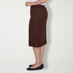 Slip into our suit skirt for a polished and professional look.Front Style: Flat FrontClosure Type: Elastic BackPockets: 2 Side Slip PocketsRise: At WaistApparel Length: 27.5 InchesFiber Content: 100% PolyesterFabric Description: WovenLining: UnlinedSkirt Length: Knee LengthCare: Machine WashSkirt Type: Pencil SkirtsCountry of Origin: Imported Womens Pencil Skirts, Pencil Skirts, Alfred Dunner, Professional Look, Pencil Skirt, Product Description, Pencil, Elastic, Skirt