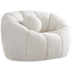 a white bean bag chair on a white background