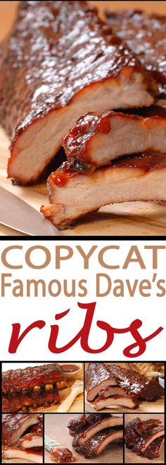 the cover of copycai's famous barbecue ribs is shown in this advertisement