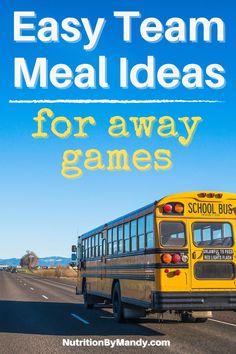 When teams travel for competition, it can be a challenge to plan meals that meet the sports nutrition needs of the athletes. Check out the blog for easy pre and post-game team meal ideas for away games. Team Bus Meals, Team Meals For The Bus, Meals On The Go For Sports, Sports Team Meals On The Go Easy, Post Game Meals For Athletes, Team Dinner Ideas High School Volleyball, Sports Meals On The Go, Feed The Team Meal Ideas, Team Meals On The Road