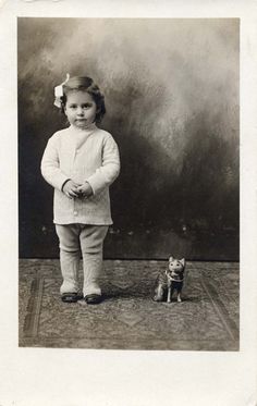 . Vintage Workshop, Real Cat, Vintage People, Children Portraits, Postal Vintage, Cat Photos