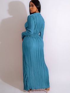 Material:90-95% Polyester. Features:Long sleeve.collar. pleated. high split. solid color. maxi dresses.Style:Casual. Pleated Solid Color Maxi Dress For Evening, Casual Solid Pleated Maxi Dress, Casual Solid Color Pleated Maxi Dress, Long Sleeve Midi Dress With Folds, Elegant Long Sleeve Plain Maxi Dress, Solid Color Pleated Maxi Dress, Chic Solid Pleated Maxi Dress, Chic Solid Color Long Maxi Dress, Chic Solid Color Pleated Maxi Dress