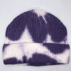 Deep Blue (Looks Purple To Me) Tie Dye Winter Beanie Hat. Also Available In Black, Yellow, Blue, Or Red. New Without Tags In Manufacturer’s Packaging. Adjustable Purple Beanie For Winter, Adjustable Purple Casual Beanie, Adjustable Casual Purple Beanie, Casual Purple Knitted Beanie, Purple Beanie Hat, One Size, Purple One Size Beanie Hat, Casual Warm Purple Hat, Purple Warm Hats One Size Fits Most, Purple Casual Hat For Fall