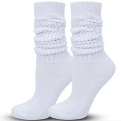 Complete Your Hooters Look With These New White Slouch Socks. One Size Fits Most. Price Is Firm. Please Bundle To Save.Super Comfy And From A Pet-Free And Smoke-Free Home. Winter Baddie, Long White Socks, Loafers With Socks, White Scrunchie, Pretty Socks, Ruffled Socks, Slouch Socks, Fluffy Socks, First Day Of School Outfit