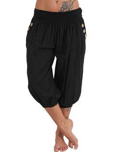 FEATURES This ultra soft loose harem pants is made with high-quality material of spandex Very stretchy - which will let you feel comfortable Occasions: Sports, Dance, Belly Dance, Yoga, Pilates, Training, Jogging and other casual occasions Elastic soft waistband SIZE CHART Fashion Trousers Women, Bohemian Chic Dresses, 30s Dresses, Legging Court, Y2k Cardigan, Cardigan Y2k, Ladies Pants, 70s Outfits, 2000s Outfits