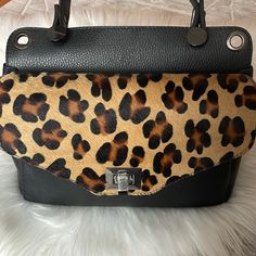 Brand New, Never Used. Still Has Plastic Around Hardware. Questions? Leave A Comment Below! Leopard Print Leather Shoulder Bag With Top Handle, Black Top Handle Flap Bag With Removable Pouch, Black Flap Bag With Detachable Handle For On-the-go, Leopard Print Leather Top Handle Bag, Leather Satchel Shoulder Bag In Leopard Print, Leopard Print Leather Shoulder Bag With Double Handle, Leopard Print Crossbody Satchel With Detachable Strap, Leopard Print Leather Satchel Shoulder Bag, Leopard Print Crossbody Bag With Detachable Strap