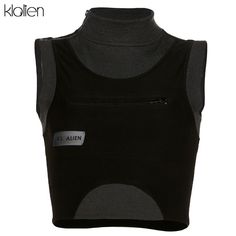 Brand Name: KLALIENOrigin: CN(Origin)Material: PolyesterMaterial: SpandexDecoration: NONEClothing Length: ShortAge: Ages 18-35 Years OldItem Type: TopsTops Type: Tank TopsFabric Type: KnittedModel Number: T1736058Gender: WOMENStyle: High StreetPattern Type: Patchwork Womens Tank Tops Summer, Sora Choi, Biker Wear, Villain Era, Estilo Harajuku, Goth Women, Mesh T Shirt, Player One, Black Goth