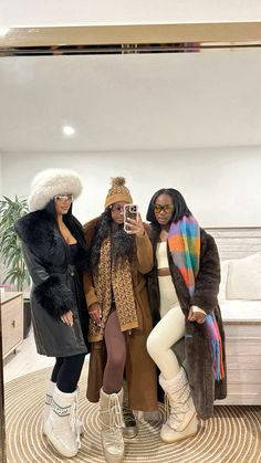 winter aesthetic cozy winter fashion winter inspo snow pinterest black girls winter trip aspen inspo bachelorette winter travel itinerary winter style christmas outfits Colorado Black Girls Trip, Snow Trip Outfits For Black Women, Outfit For Colorado Winter, Skiing Outfit Black Women, Christmas Trip Aesthetic, Girls Cabin Trip Black Women, Aspen Outfit Black Women, Ski Trip Aesthetic Black, Snow Outfits Black Women