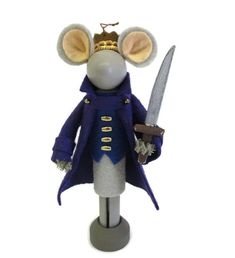 The well-known winter sprite with a penchant for trickery as a clothespin ornament. Approximate dimensions: 5" H x 2.5" W x 2" D From The Nutcracker tale comes a clothespin ornament of the Nutcracker's nemesis, the Mouse King. Made from craft wood, clothespin body, and wool felt. He is ready to hang on your holiday tree with a loop through his crown. Or use the included doll stand to display him on any table, shelf or tiered tray. ** Intended for decorative purposes only - not suitable for young Clothespin Ornament, Nutcracker Gifts Ballet, Clothespin Doll, Dolly Pegs, Christmas Clothespins, Mouse King, Ballet Gift, Ornament Exchange, Nutcracker Ornaments