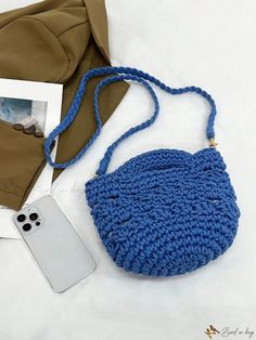 Bird in Bag - Exquisite 2024 Artisan-Made Handwoven Bag with Retro Charm, Chic Mesh Bucket Bag Design, Perfectly Suited for Style-Conscious Travelers, Versatile as an Elegant Single-Shoulder or Cross-Body Accessory Trendy Woven Crochet Bucket Bag, Braided Crochet Crossbody Bag, Braided Crochet Bucket Bag For Daily Use, Blue Woven Crochet Bucket Bag, Blue Crocheted Woven Bucket Bag, Blue Woven Bucket Shoulder Bag, Handwoven Bag, Teachers Day Gifts, Bag Design