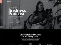 an image of a woman sitting in a chair on the web page for chocolate bar totsie