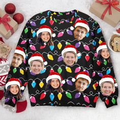 This FamilyStore.com exclusive Ugly Christmas Sweater design is guaranteed to get attention and get the party started. It’s sure to be your best holiday purchase yet! Description: This is a customized product with a customized design. High-quality material - Made from 100% polyester, shrink-proof and anti-wrinkle. Lightweight crew neck sweater, soft and durable fabric that has a cotton feel to it. Best technique - Each panel is individually printed, cut and sewn to ensure a flawless graphic with Family Ugly Christmas Sweaters, Couples Ugly Christmas Sweaters, Ugly Christmas Sweater Diy Funny, Ugly Christmas Sweater Diy, Christmas Sweater Diy, Ugly Christmas Sweater Outfit, Christmas Sweater Outfit, Family Christmas Sweaters, Ugly Sweater Ideas