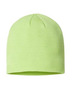 Sustainable Beanie - ACID GREEN - ONE SIZE | Atlantis Headwear Sustainable Beanie Hat in Acid Green | Acrylic Atlantis, Beanie Hat, Beanie Hats, Sustainability, Hats, Green, Color