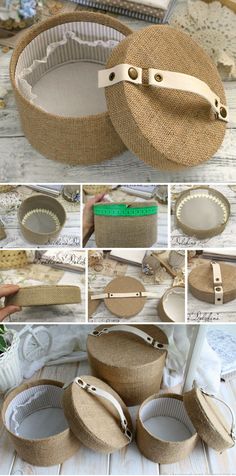 How to make a storage round box Hand Made Jewelry Box, Diy Gift Box Ideas For Him, Round Box Diy, Box Making Ideas, Hand Bag Tutorial, Design Bags Diy, Box Diy Ideas, Box Decoration Ideas, Box Craft Ideas