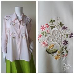 two pictures one shows a dress and the other shows a shirt with flowers on it