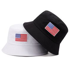 Stars And Stripes Embroidered Fisherman Sun-proof Bucket Hat Embrace a blend of style and functionality with our Stars And Stripes Embroidered Fisherman Sun-proof Bucket Hat. This versatile hat is designed to keep you cool and protected under the sun while showcasing your patriotic spirit. Perfect for outdoor adventures, beach days, or casual strolls, this bucket hat is a must-have accessory for anyone who values comfort and style. Key Features: Patriotic Design: The hat features a striking embr Red Fisherman Hat, Black Bucket Hat With Curved Brim For Fishing, Patriotic Red Adjustable Trucker Hat, Adjustable Black Patriotic Trucker Hat, Adjustable Upf 50+ Bucket Hat For Fishing, American Flag Patch, Bucket Hat Black, Flag Patches, Stars And Stripes