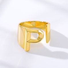 Want a cute and comfortable ring that you can wear everyday, then our Adjustable Initial Rings will be perfect for you. Specifications: Metal: 14kt Gold Vermeil Size: Adjustable, one size fits all 🚐Delivery: US- 1-2 weeks International- 2-3 weeks Silver Initial Ring, Letter Rings, Initial Rings, Alphabet Names, Gold Initial Ring, Stackable Jewelry, Gold Color Ring, Letter Ring, Initial Ring