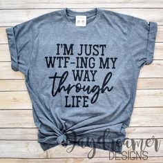 I’ve lost count of how many “WTF’s” I’ve said at this point 😂 #daydreamerdesigns #wtf #graphictee #funny #quotes #fashion #custom #handmade #boutique #wholesale #faire Tri-blend Graphic Tee With Sublimation Print, Graphic Tee With Sublimation Print In Tri-blend Fabric, Gray Graphic Tee With Custom Print, Trendy Custom Print Tri-blend T-shirt, Graphic Tee With Sublimation Print In Ring-spun Cotton, Tri-blend Graphic Tee With Custom Print, Boutique Wholesale, Handmade Boutique, Fashion Hacks Clothes