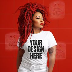 Customizable Red Crew Neck Shirt, Red Customizable Short Sleeve T-shirt, Customizable Red Short Sleeve T-shirt, Customizable Red Short Sleeve Tops, Customizable Red Top For Streetwear, Customizable Red Casual T-shirt, Red Casual Customizable Shirt, Casual Red Customizable T-shirt, Red Locs