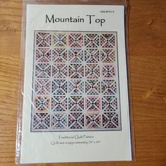 the pattern for this quilt has been made by mountain top