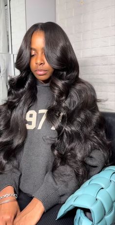 Sew In Curls, Wigs Hair, Flat Iron Hair Styles, Front Lace Wigs Human Hair