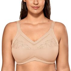 PRICES MAY VARY. Mastectomy bras with prosthetic pockets, not include prostheses Unlined cotton cups offer comfort Wirefree bras with wider underband provide support for larger bust U-back design and adjustable wide straps ensure fitness Delicate patterns for a stylish appearance The mastectomy bras give you complete support without underwire. 
 Comfortable wide straps relieve you from digging in and pressure.
 Full coverage soft cups provide a comfortable experience. Wirefree Bras, Mastectomy Bras, Goddess Bras, Bra Image, Pretty Bras, Mastectomy Bra, Sleep Bra, Black Lace Bra, New Bra