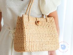 Eco-friendly Handwoven Handheld Shoulder Bag, Eco-friendly Crochet Top Handle Bag For Daily Use, Eco-friendly Handheld Shoulder Bag In Natural, Eco-friendly Top Handle Crochet Bag For Everyday Use, Eco-friendly Handheld Beach Bag, Eco-friendly Crochet Top Handle Bag For Everyday, Eco-friendly Top Handle Beach Bag, Eco-friendly Beach Bag With Top Carry Handle, Everyday Handheld Handwoven Straw Bag