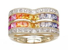 Multicolor Diamond Accented Rings For Anniversary, Multicolor Diamond Accent Rings For Anniversary, Anniversary Multicolor Diamond Accent Rings, Wedding Rings With Multicolor Diamond Accents, Pink Stone Rings, Saphir Ring, Color Lab, Matching Ring, Matching Rings