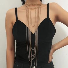 This Boho Style Necklace Is A Wonderful Addition To Your Wardrobe And Your Style! This Unique Piece Is Sure To Get Lots Of Compliments! Chains Are Connected To Help Ensure The Ideal Look Every Time! Party Metal Chain Necklace With Pearl Chain, Metal Layered Chain Link Necklace, Pearl Chain Choker For Party, Pearl Chain Choker Necklace For Party, Long Metal Layered Necklace With Chain, Double Chain Link Necklace For Parties, Long Metal Chain Necklace With Pearls, Metal Link Chain Layered Necklace, Metal Chain Link Layered Necklace