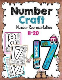 the number craft is displayed in front of a poster