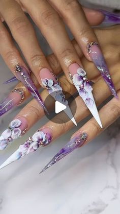 Jazette Jones on Instagram: "💎💜🩵

Nailzbyjazzy #nailsofinstagram #lanailtech #trendingnails #losangelesnailtech #nailart #nailinspo #nailporn #nails2inspire #nailsnailsnails #nails4today #nailsofig #nailsoftheday"