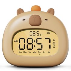 the alarm clock is designed to look like a bear