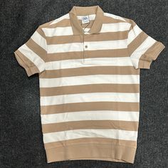 It Is Very Good Condition.. It Still Like Brand New Classic Brown Tops For Spring, Casual Beige Polo Shirt For Spring, Classic Beige Cotton Tops, Classic Beige Polo Shirt For Summer, Casual Beige Polo Shirt For Summer, Classic Brown Tops For Summer, Classic Brown Summer Top, Classic Brown Summer Tops, Classic Neutral Tops For Summer